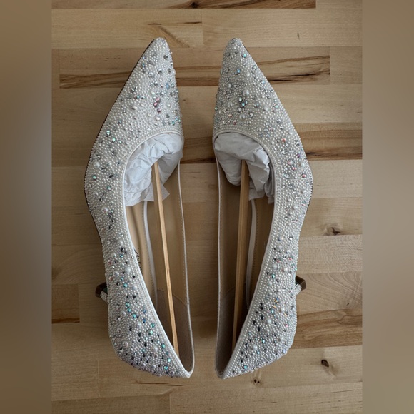 Betsey Johnson Jewel Encrusted Kitten Heels - Picture 3 of 8